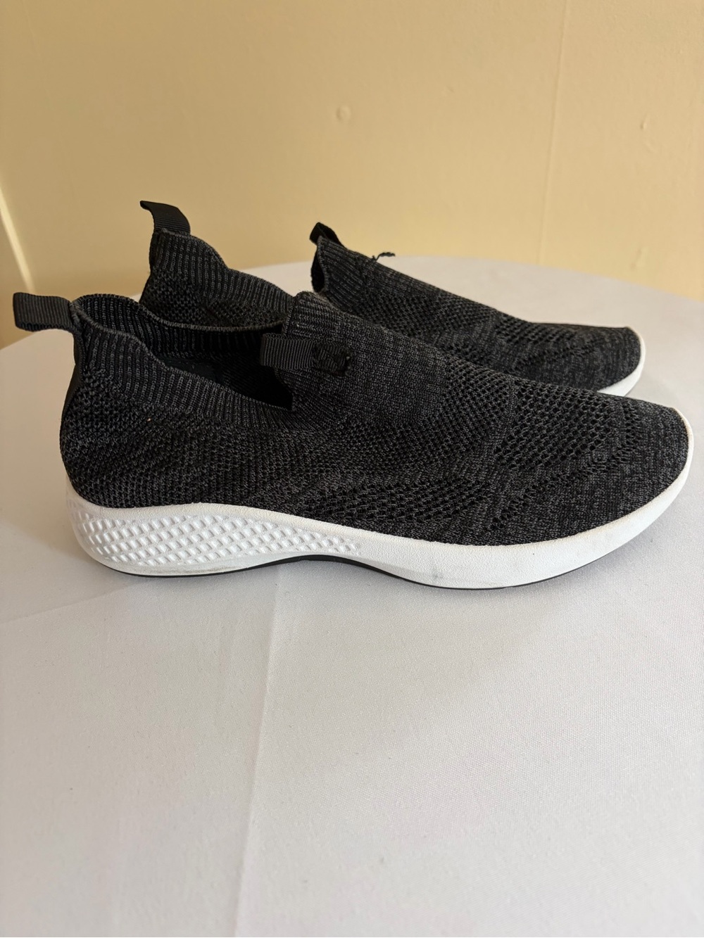 Tommy Bahama Black Knit Slip-On Sneakers